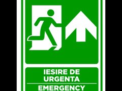 Semn pentru iesire cu directie in sus emergency exit